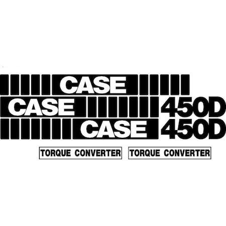 Aftermarket New Whole Decal Set with Torque Converter Decals Fits Case Crawler Dozer 450D CASE450DDECALSET